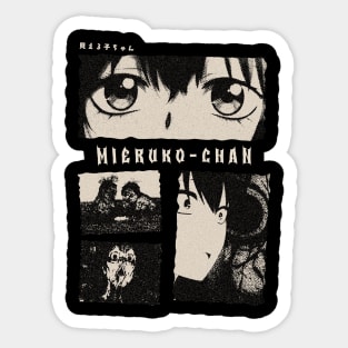 Meiruko Chan Gloomy Halftone Fanart Design Sticker